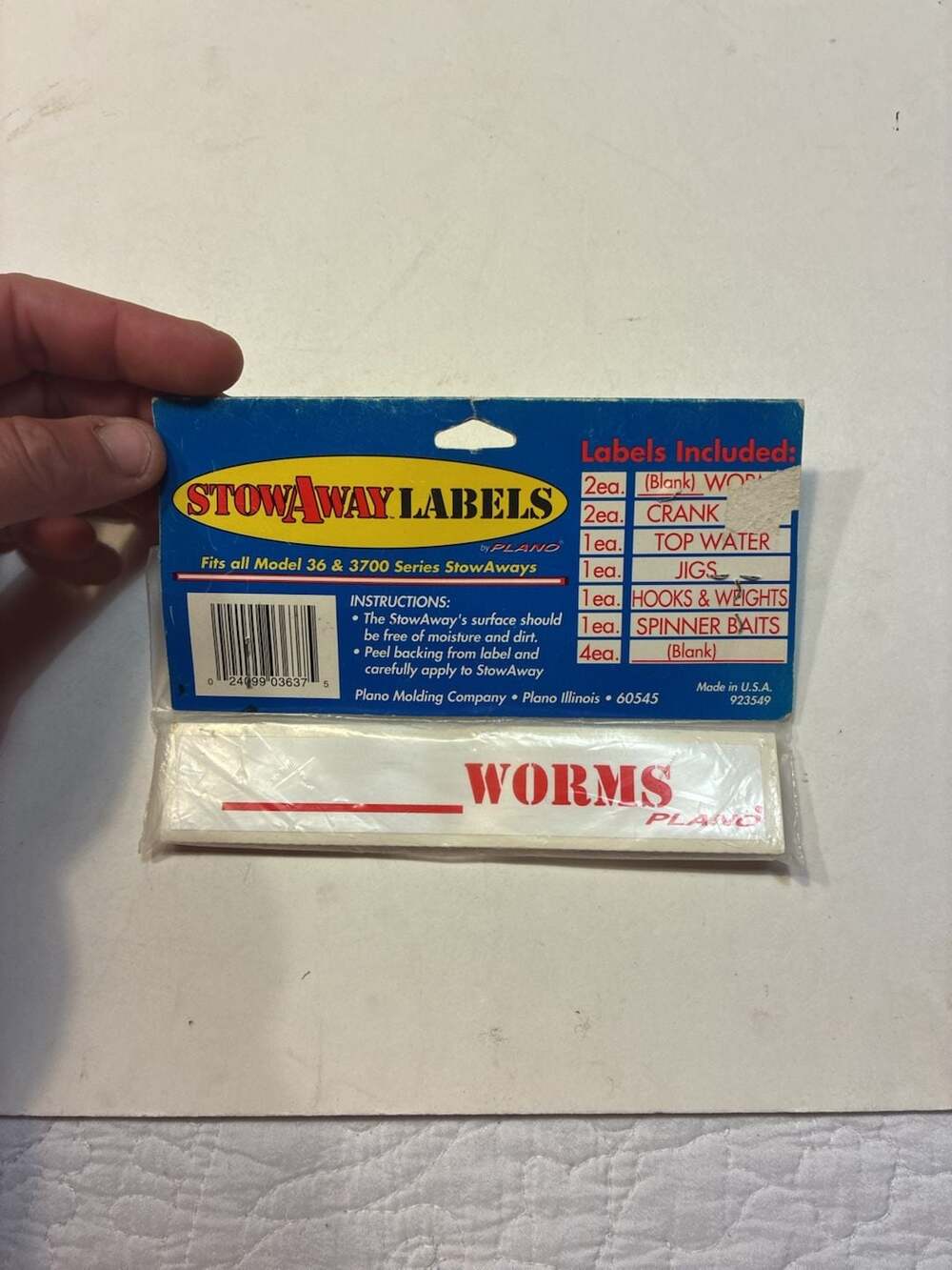 Plano StowAway Labels for Model 36 & 3700 Series Tackle Boxes